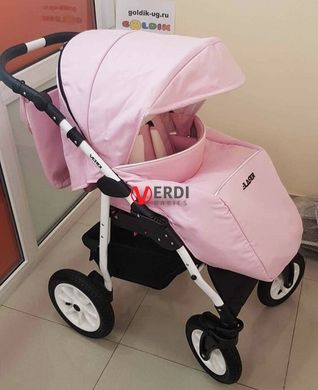 ☑Жива фотографія Дитяча коляска 2 в 1 Verdi Laser 02 рожевий