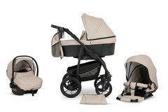 Коляска 3 в 1 Verdi Sonic Comfort 9023-VC-09, ecru/black skin