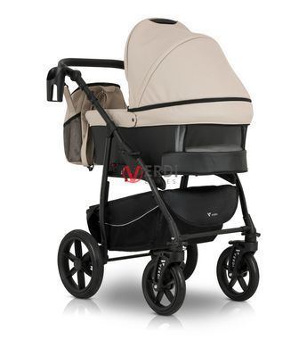 ☑Жива фотографія Коляска 3 в 1 Verdi Sonic Comfort 9023-VC-09, ecru/black skin