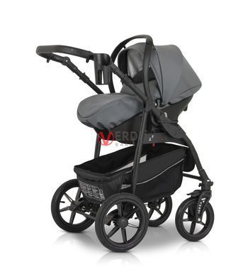 ☑Реальная фотография Коляска 3 в 1 Verdi Sonic Comfort 9023-VC-11, grey skin